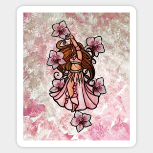 Belly Dancer Orchid Sticker